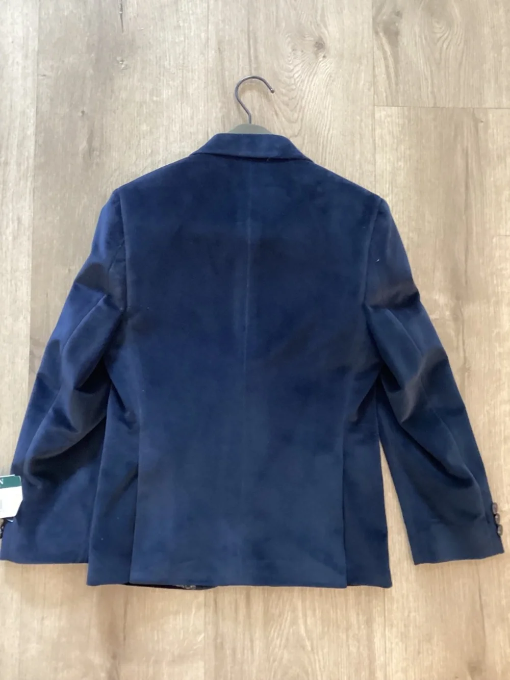 Lauren Ralph Lauren Blue Velvet Blazer Boys Size 10R Navy Button Church Wedding